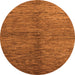 Round Abstract Orange Modern Rug, abs5588org