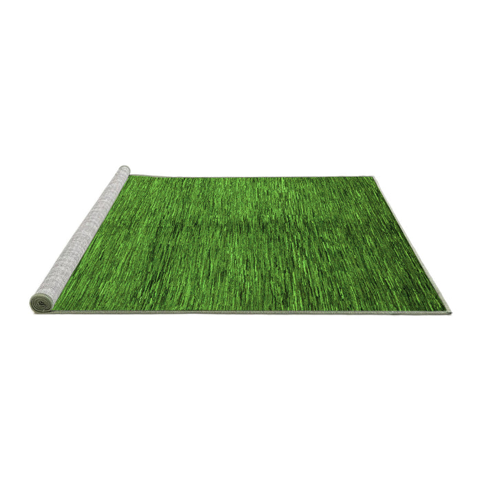 Sideview of Machine Washable Abstract Green Modern Area Rugs, wshabs5588grn