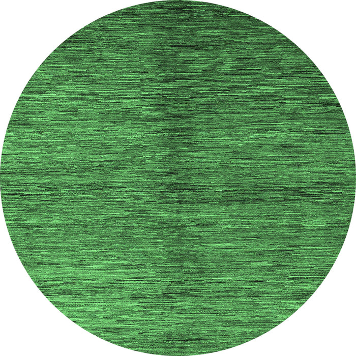 Round Abstract Emerald Green Modern Rug, abs5588emgrn