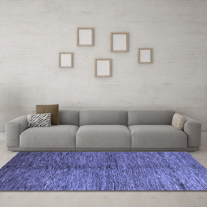 Machine Washable Abstract Blue Modern Rug in a Living Room, wshabs5588blu