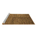 Sideview of Machine Washable Abstract Brown Modern Rug, wshabs5588brn