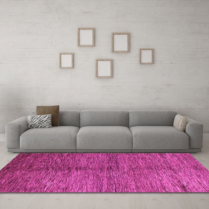 Machine Washable Abstract Pink Modern Rug in a Living Room, wshabs5588pnk