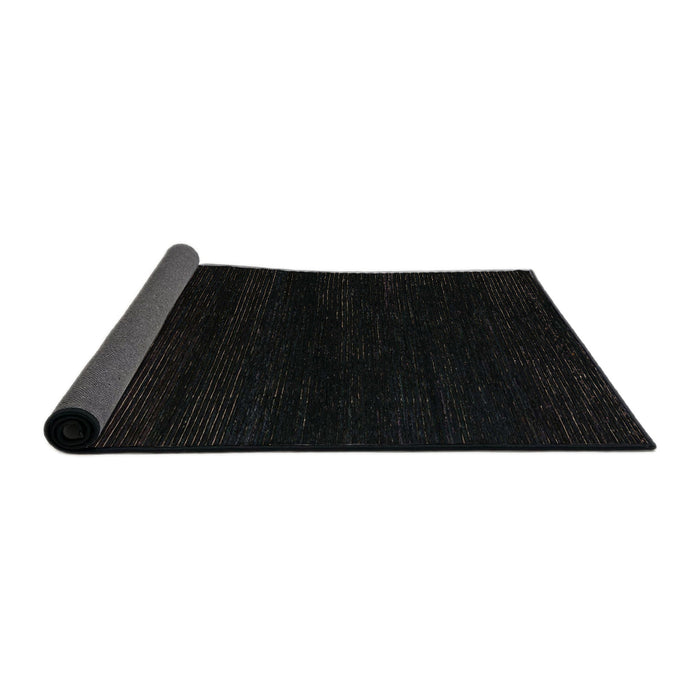 Sideview of Abstract Black Modern Rug, abs5589