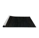 Sideview of Machine Washable Abstract Black Rug, wshabs5589