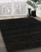 Machine Washable Abstract Black Rug in a Family Room, wshabs5589