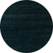 Round Abstract Light Blue Modern Rug, abs5589lblu