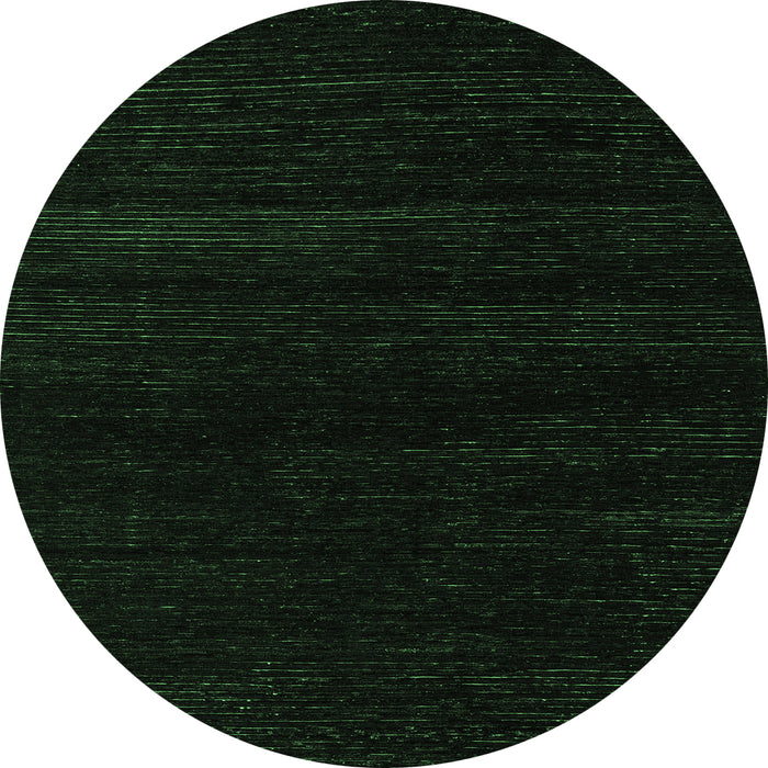 Round Abstract Emerald Green Modern Rug, abs5589emgrn