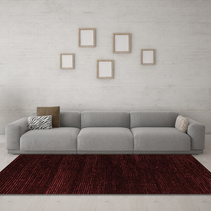 Modern Red Washable Rugs