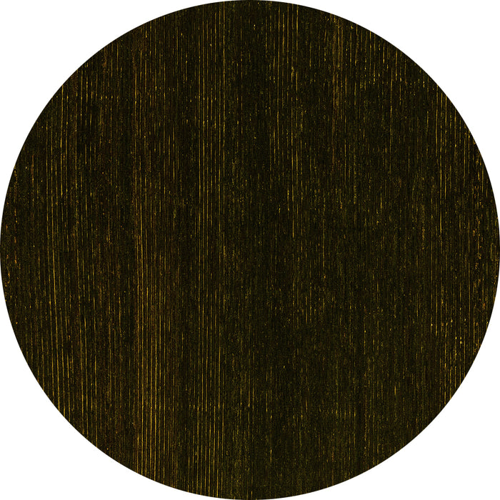 Round Abstract Yellow Modern Rug, abs5589yw