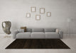 Machine Washable Abstract Brown Modern Rug in a Living Room,, wshabs5589brn