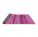 Sideview of Abstract Pink Modern Rug, abs558pnk