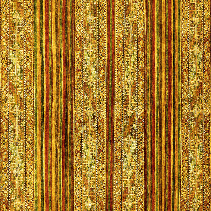 Square Machine Washable Abstract Yellow Modern Rug, wshabs558yw