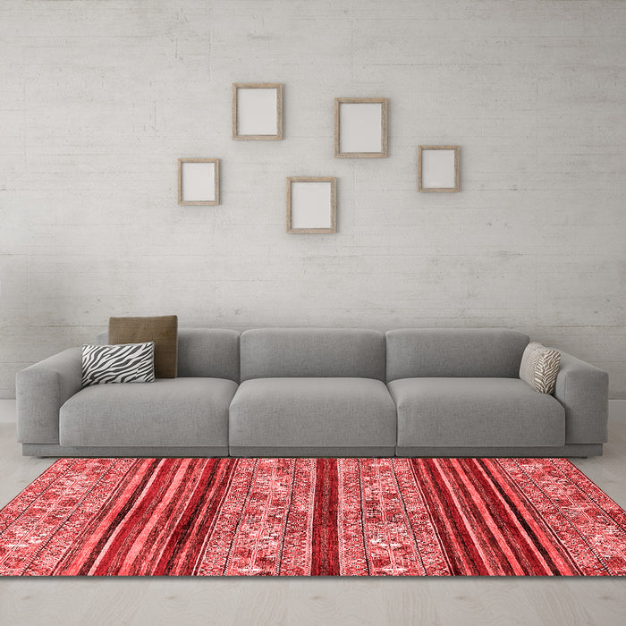 Modern Red Washable Rugs