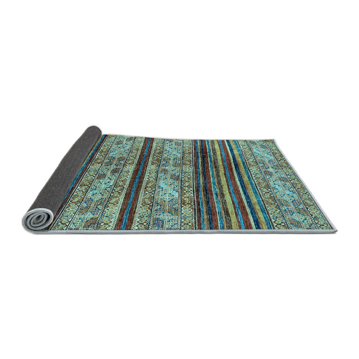 Sideview of Abstract Light Blue Modern Rug, abs558lblu