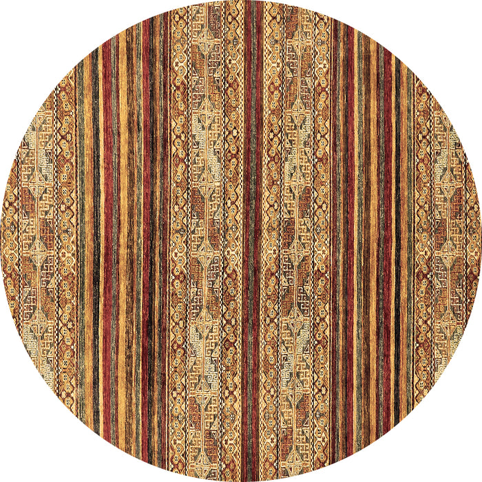 Round Machine Washable Abstract Brown Modern Rug, wshabs558brn