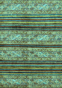 Abstract Turquoise Modern Rug, abs558turq