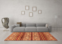 Machine Washable Abstract Orange Modern Rug, wshabs558org