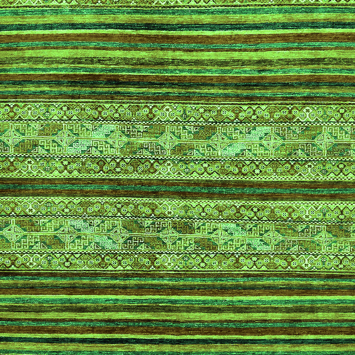 Machine Washable Abstract Green Modern Area Rugs, wshabs558grn