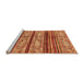 Sideview of Machine Washable Abstract Orange Modern Area Rugs, wshabs558org