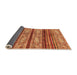 Sideview of Abstract Orange Modern Rug, abs558org