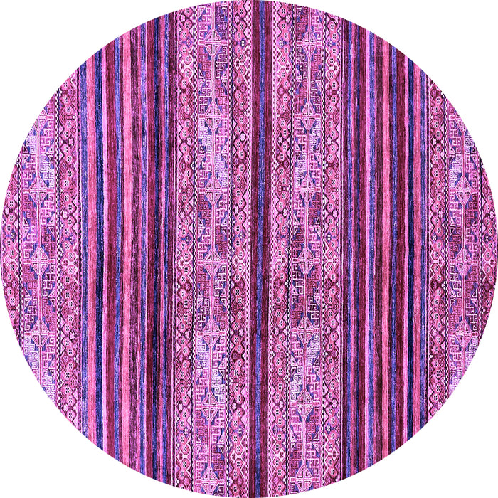 Round Abstract Purple Modern Rug, abs558pur