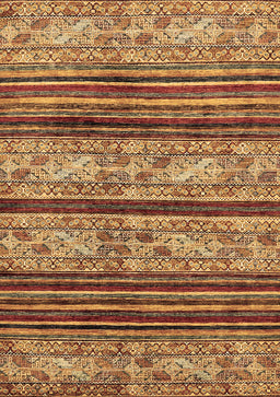 Abstract Brown Modern Rug, abs558brn