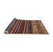 Sideview of Abstract Saffron Red Modern Rug, abs559