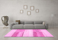 Machine Washable Solid Pink Modern Rug, wshabs5590pnk