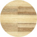 Round Abstract Gold Solid Rug, abs5590