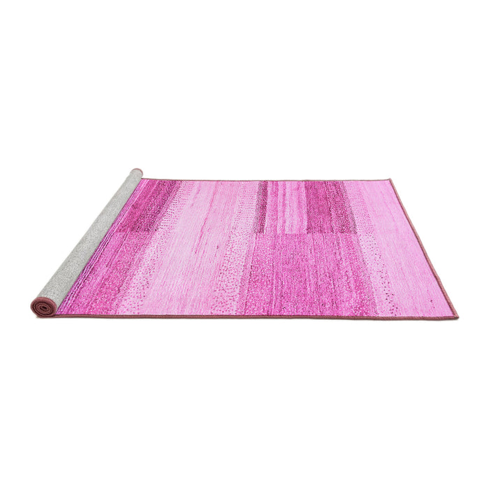 Sideview of Machine Washable Solid Pink Modern Rug, wshabs5590pnk