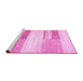 Sideview of Machine Washable Solid Pink Modern Rug, wshabs5590pnk