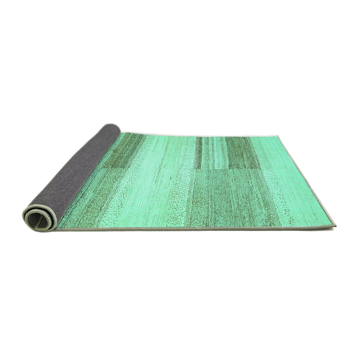 Sideview of Solid Turquoise Modern Rug, abs5590turq