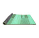 Sideview of Solid Turquoise Modern Rug, abs5590turq