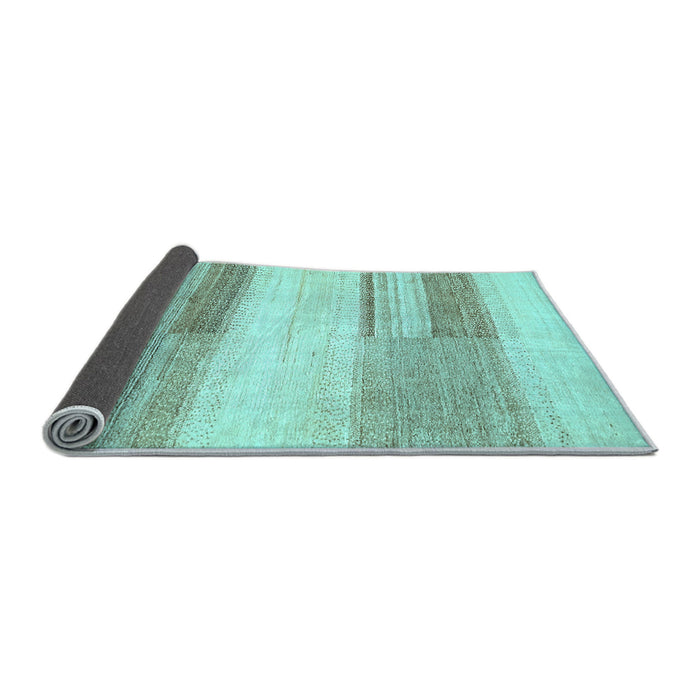 Sideview of Solid Light Blue Modern Rug, abs5590lblu