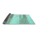 Sideview of Solid Light Blue Modern Rug, abs5590lblu