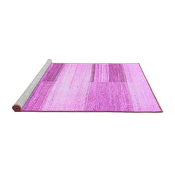 Sideview of Machine Washable Solid Purple Modern Area Rugs, wshabs5590pur