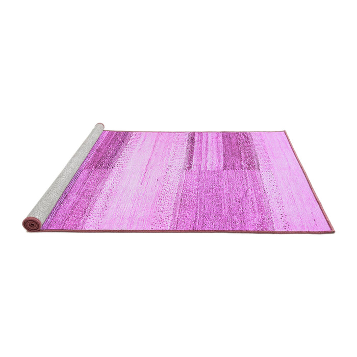 Sideview of Machine Washable Solid Purple Modern Area Rugs, wshabs5590pur