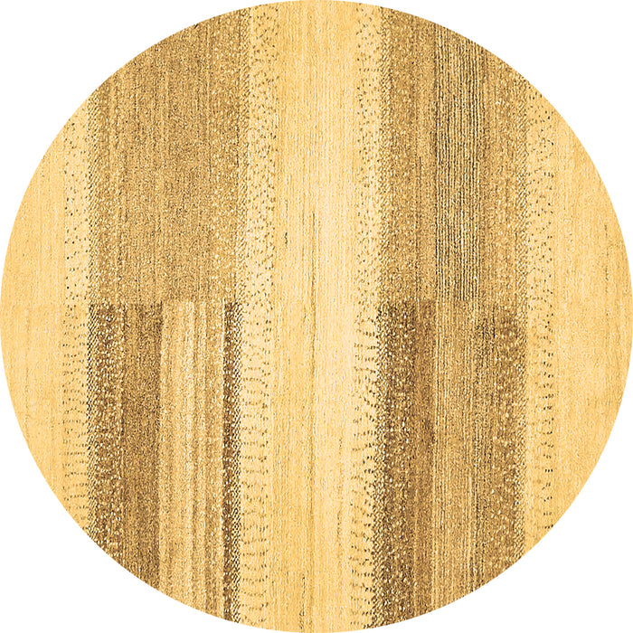 Round Machine Washable Solid Brown Modern Rug, wshabs5590brn