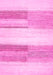 Machine Washable Solid Pink Modern Rug, wshabs5590pnk