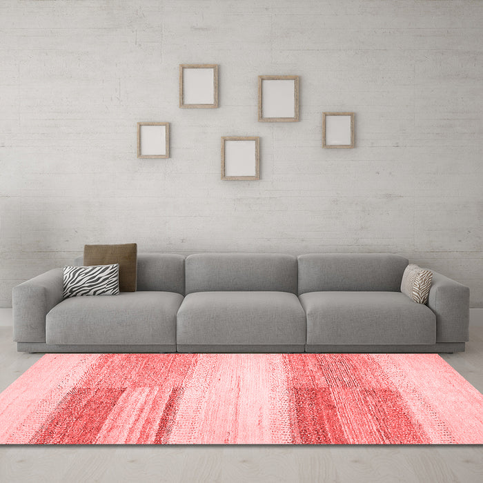 Modern Red Washable Rugs