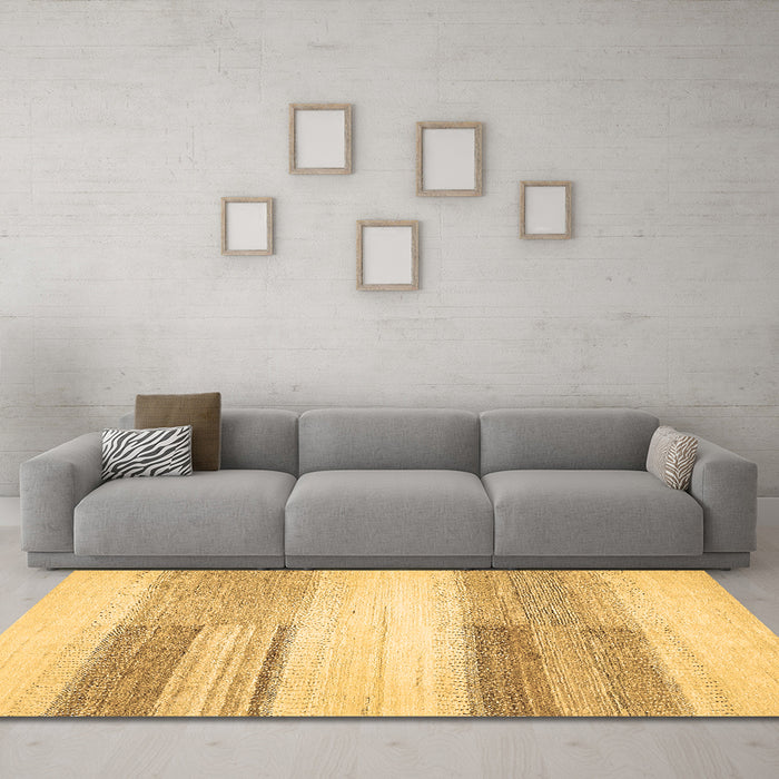Machine Washable Solid Brown Modern Rug in a Living Room,, wshabs5590brn