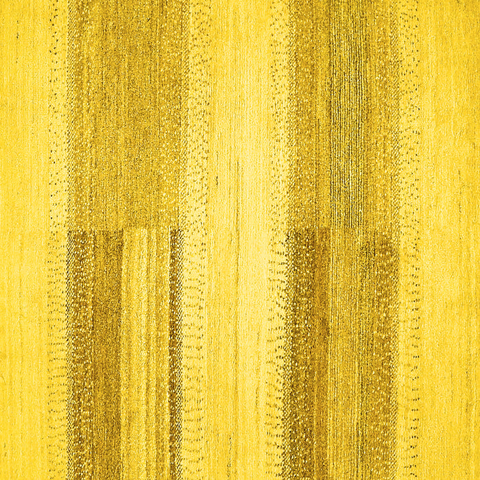 Square Machine Washable Solid Yellow Modern Rug, wshabs5590yw