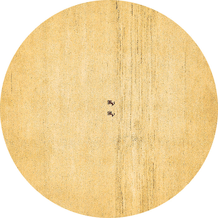 Round Solid Brown Modern Rug, abs5591brn