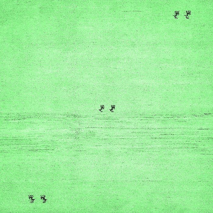 Square Solid Emerald Green Modern Rug, abs5591emgrn