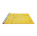 Sideview of Machine Washable Solid Yellow Modern Rug, wshabs5591yw