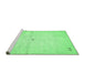 Sideview of Machine Washable Solid Emerald Green Modern Area Rugs, wshabs5591emgrn