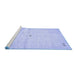 Sideview of Machine Washable Solid Blue Modern Rug, wshabs5591blu