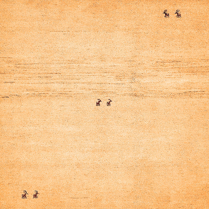 Square Machine Washable Solid Orange Modern Area Rugs, wshabs5591org