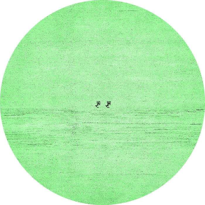 Round Solid Emerald Green Modern Rug, abs5591emgrn