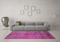 Machine Washable Abstract Pink Modern Rug, wshabs5592pnk